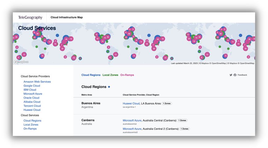 2023 Cloud Infrastructure Map